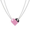 Heart Shaped Brick Necklace for Couples Friends Besties, 2 Pcs