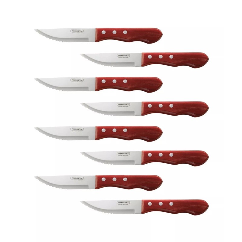 Tramontina, 8 Pc - Porterhouse High-Carbon Steel Steak Knife Set