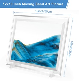 Coitak Moving Sand Art Picture, Dynamic Sand Picture, Desktop Sand Art for Home Decor and Office (12x10inch)