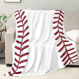 MASTIEE Baseball Blanket for Boys Adults, Baseball Gifts for Boys Baseball Lovers, Kids Toddlers Teens Sport Baseball Throw Blanket - Baseball 60x80 Inch