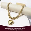 OKKEDY Heart Pendant Choker Necklaces for Women, Chunky Puffy Heart