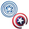 Cuticuter Captain America Crest Fondant Cutter, Plastic, Blue, 8 x