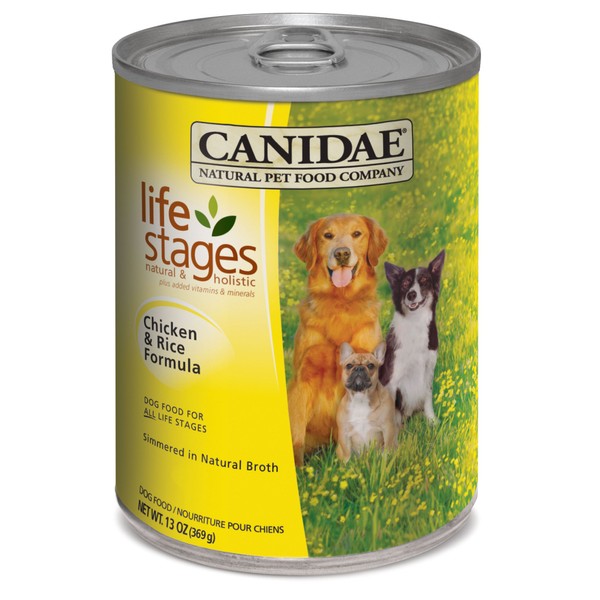 Canidae Life Stages Dog Food Chicken Rice 13 Ounce Can, Pack of 12