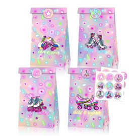 Ylimaf Roller Skate Party Bags Roller Skating Party Decorations Include Skating Bags Stickers Roller Skate Birthday Party Supplies