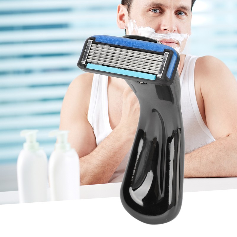 Men Manual Razor Six Blades Waterproof Precise Portable Removable Quick