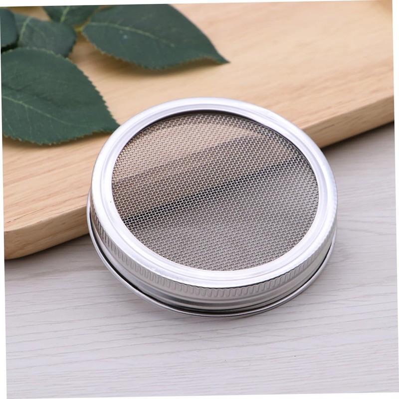 Kisangel 4Pcs Stainless Steel Sprouting Lids for Mason Jars Removable