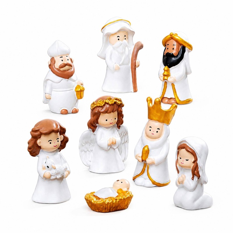 Miniature Resin Angel Figurines Set-8PCS, Tiny Figures for DIY Landscape
