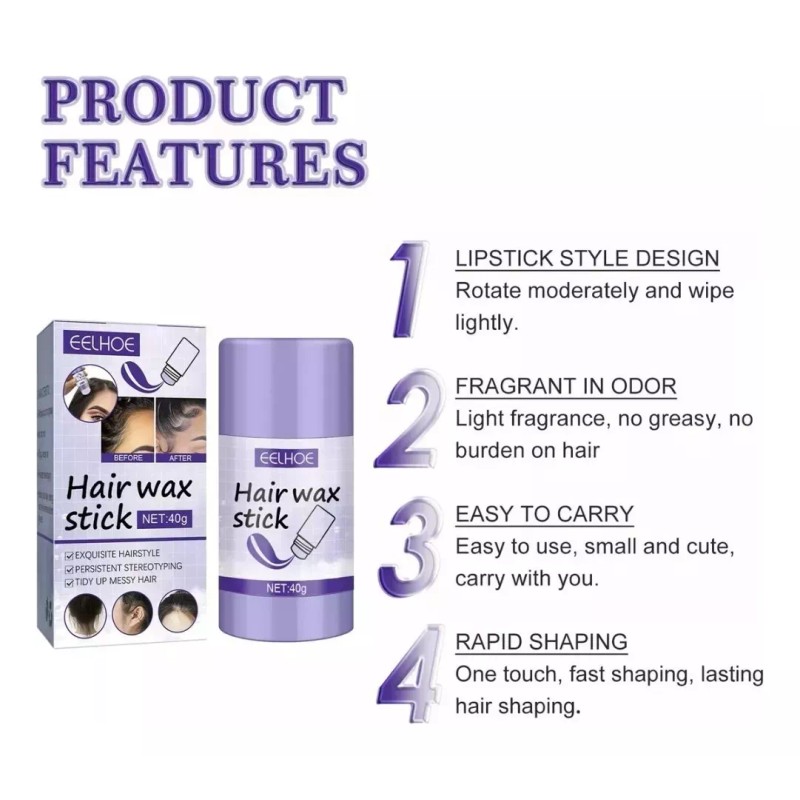 KFMX Barra De Cera Para El Cabello Hair Wax Stick