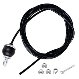 JZS Home Gym Fitness LAT Pulldown Cable Replacement 118 Inch Adjustable Length 6mm Steel Wire Rope for Pulley System Cable Machine Workout