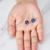 Philip Jones Lapis Gemstone Round Drop Earrings