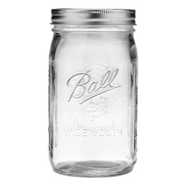 Ball - 32oz Wide Mouth Jars with Lids & Bands 12 Pack Jars, Large Glass Mason Jar for Food Storage with airtight Lid, 0.25 Gallon Glass Jar with Lid and Bands, Set of 12