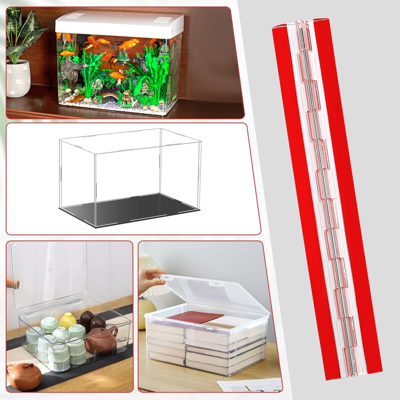 Self-Adhesive Acrylic Hinge Plastic Hinges Clear Continuous Piano Hinge 12