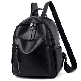 WuXingMeiLi Womens Backpack Womens PU Leather Backpack Bags for Women Ladies, Mini Cute Small Backpack, Fashion Ladies Back Pack Black, Womens Backpack Handbags Waterproof