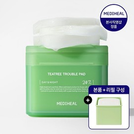 Mediheal Tea Tree Trouble Pads 100 Sheets + 100 Refill Sheets / 메디힐 티트리 트 러블 패드 100매+리필 100매