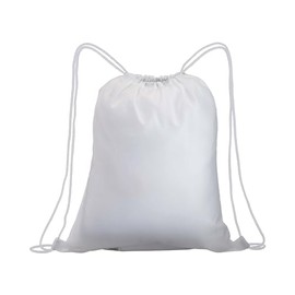 Artexia Gym Bag Sports Bag Gym Bag Sports Gymnastics Swimming Bag Drawstring Gym Waterproof Travel Shoes School Nursery Children Adults Unisex, White