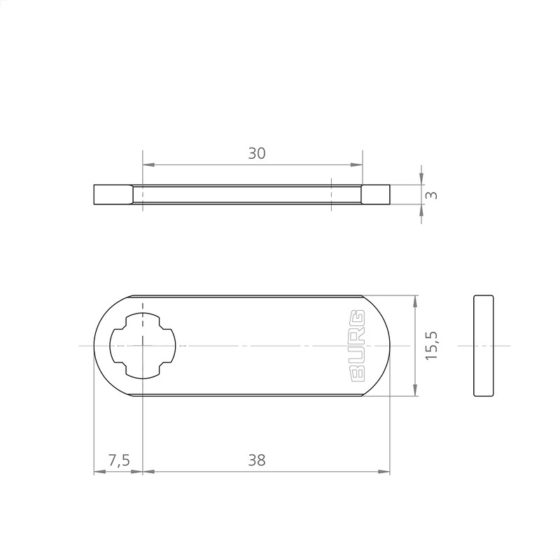 BURG Locker Lock V4U (Rotary Lock / Rotary Lock for