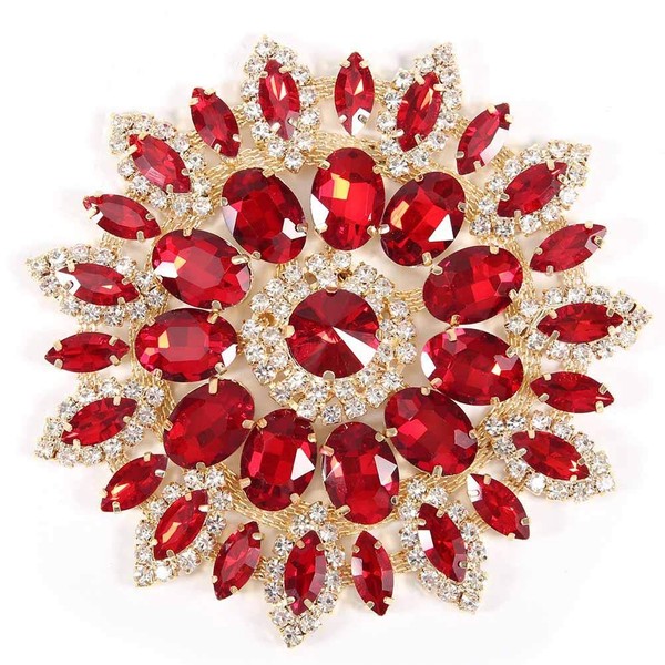 Crystal Glass Rhinestones Decoration, Crystal Flower Buttons Brooches for Wedding