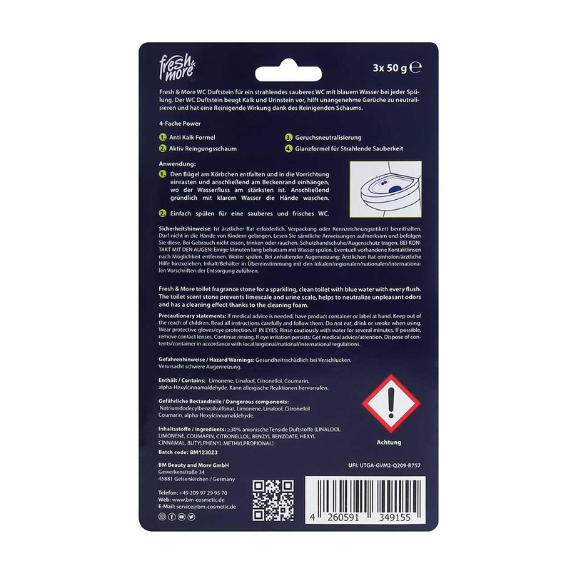 Fresh & More Toilet Stone Scented Blue Rinse Antibacterial 9