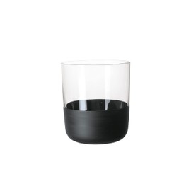 Villeroy & Boch - Manufacture Rock whisky glass set, 4 pces, crystal glass with matt black base, capacity 250 ml