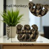 DurableDelights 3 Wise Monkeys Statue for Home Decor Accents -