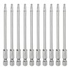 sourcing map 10pcs T15 Security Torx Bit 1/4" Hex Shank