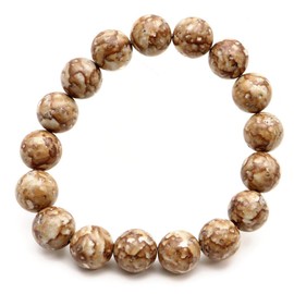 GOLD STONE Himekawa Medicinal Stone Bracelet, 0.5 inches (12 mm), Niigata Prefecture, Itoigawa, Japanese Stone with Certificate, Stone, No Gemstone