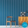 PINKIPO®, Simple Herringbone, (16"x40") XL Stencil, Large Wall Stencil, Modern