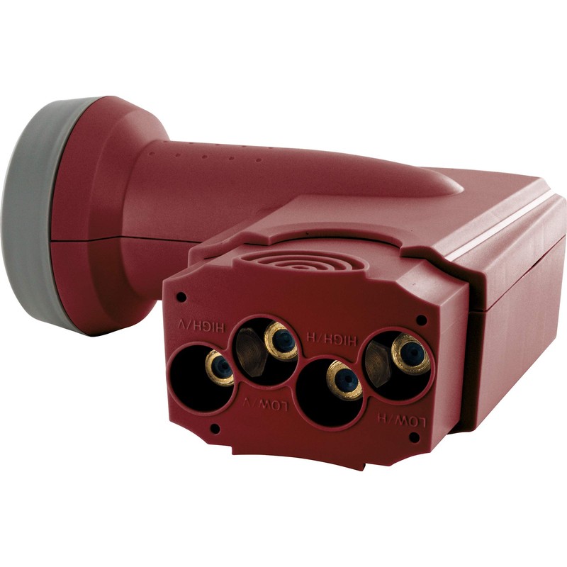 Schwaiger 714371 Digital Premium Quad LNB (Charcoal) for Two Participants