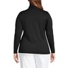 Lands' End Womens Long Sleeve Shaped LWCM Turtleneck Black Regular
