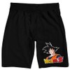Dragon Ball Z Goku Logo Men's Black Sleep Pajama Shorts-XL