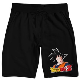 Dragon Ball Z Goku Logo Men's Black Sleep Pajama Shorts-XL