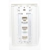 RiteAV Decorative 1 Gang 3 Port Cat6 Wall Plate -