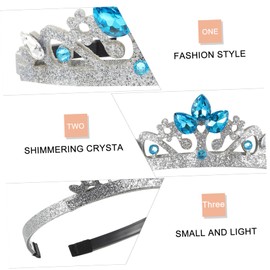 PACKOVE Girl Crystal Crown Headband Band for Parties Birthdays and Pageants Elegant Glitter Headpiece for Durable and Eye Catching Hair Decor