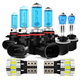 ZPXGIZT Light Bulbs Fit For Chevy Trailblazer 2000-2005, High Performance Halogen Headlight Bulb And License Plate Lights Combo, 9005 9006 880 High Low Beam Fog Lights, 6000K White Light, Pack of 8