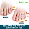 Povihome 10 Pack Pinky Toe Separator and Protectors, Triple Gel