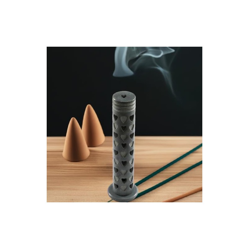 Handcrafted Soapstone Incense Tower – 28cm High – Decorative Incense