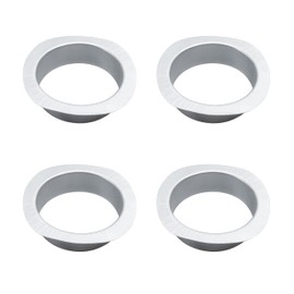 HOLEPU 3-3/4" Round Aluminum Rain Gutter Ditch Outlet Downspout Adapter for 3x4 Rain Gutter Ditch - 4 Pcs