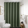 Olive Green Extra Long Linen 84 Inch Shower Curtain Bath