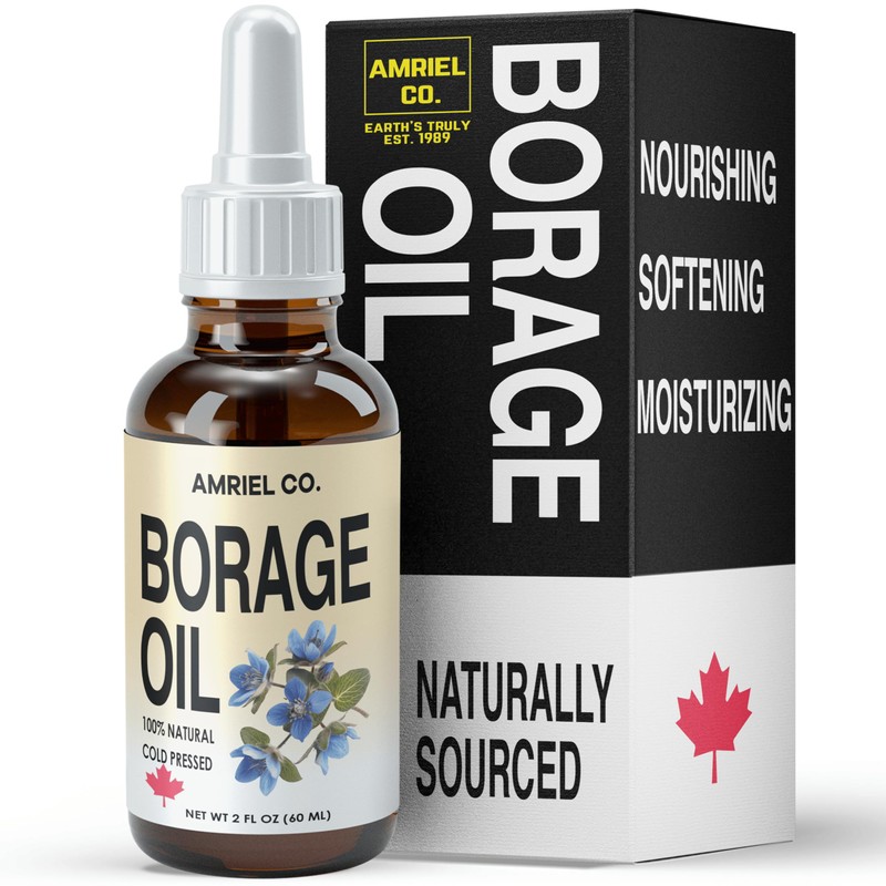 Borage Oil 60ml – 100% Pure Cold-Pressed Oil for Skin,