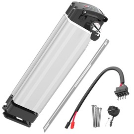 Yasco 36V/ 48V Battery Holder Cells Case Box for Ebike Lithium Battery 18650 Large Shell Case Holder (Silver 36V)