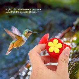 AMONIDA Bird Feeder, 2pcs Plastic Hummingbird Feeder Garden Outdoor Mini Handheld Bird Feeder Decoration Honey, 1.6x1.6x1.1in