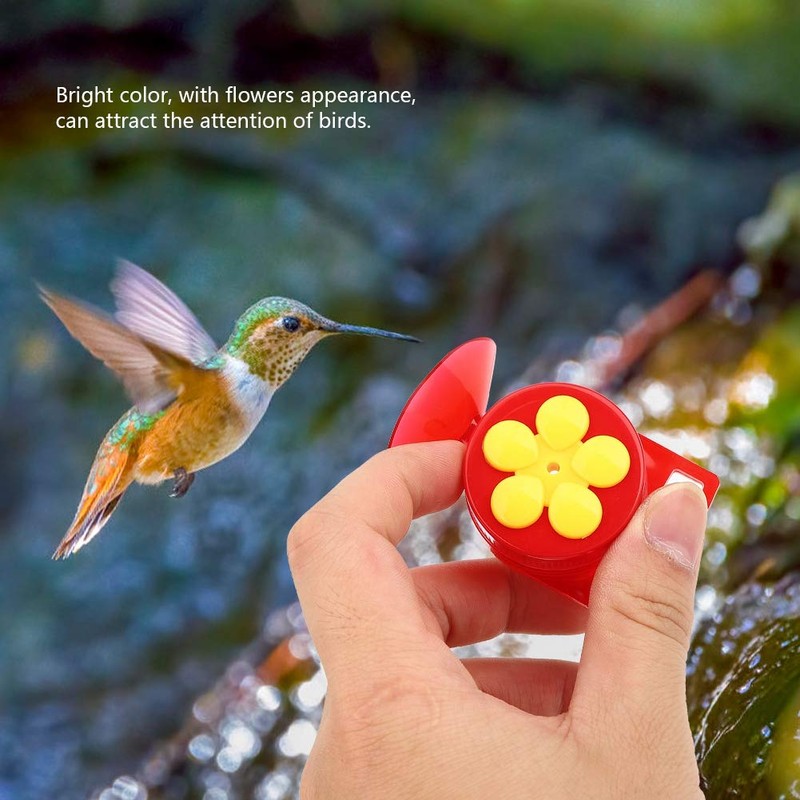 AMONIDA Bird Feeder, 2pcs Plastic Hummingbird Feeder Garden Outdoor Mini