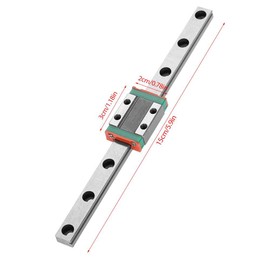 Qiilu Linear Rail Guide Linear Guide Rail Slide Rail LML9B 6 Sizes Linear Guide Rail + Slide Block 40mm 55mm 95mm 100mm 150mm 260mm CNC Parts (150mm)