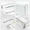 Aoderun Book Vase for Flowers Clear Glass Vase for Book