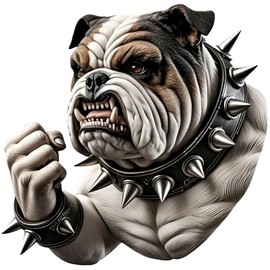 Vinyl Bulldog Car Sticker, 5.91x5.91 inch, 2-Pack, Waterproof Design for Vehicles and Laptops