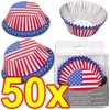 50 Party-Muffinförmchen * USA + Amerika * für Länderparty oder
