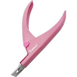 2 Corta Tip Rosa Profesional de Acero Inoxidable YUSIBRA | Cortadora de Uñas en forma de U | Cortador de Puntas de Uñas Postizas, Artificiales, Acrílico, Naturales | Herramientas de Manicura