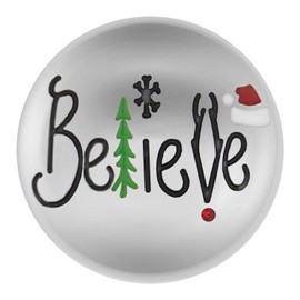 Ginger Snaps Believe Charm Accessory | Interchangeable, Customizable & Adjustable Snap Jewelry Collection | Button Charms for Necklaces, Bracelets & Rings | Standard Size | SN19-44