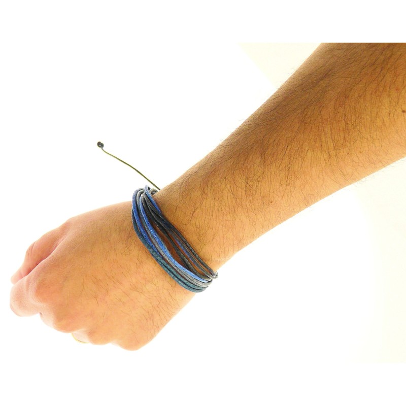 benerini Men's Surf Surfer Style Multi-Coloured Cord Bracelet Wristband -