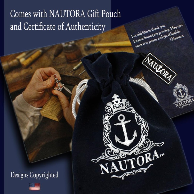 NAUTORA Cross, Anchor and Dove Addiction Recovery Support Pendant in